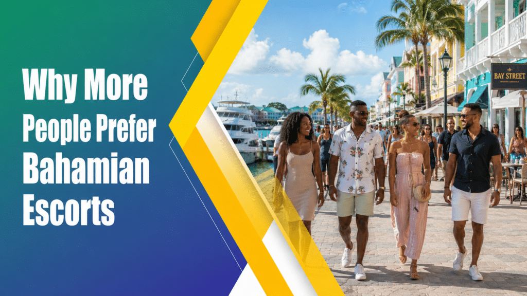 Bahamian escorts enjoying a friendly social outing near the Nassau waterfront