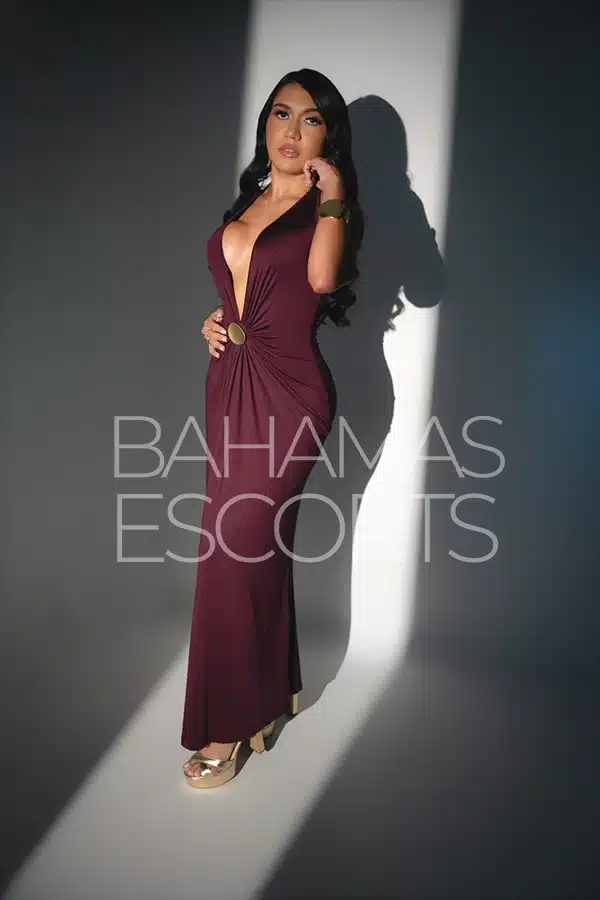 Elegant model showcasing sensual beauty in a sophisticated hotel suite
