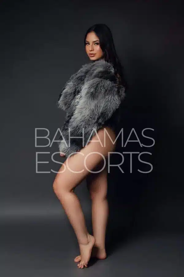 Stunning model with a flirtatious smile and graceful pose